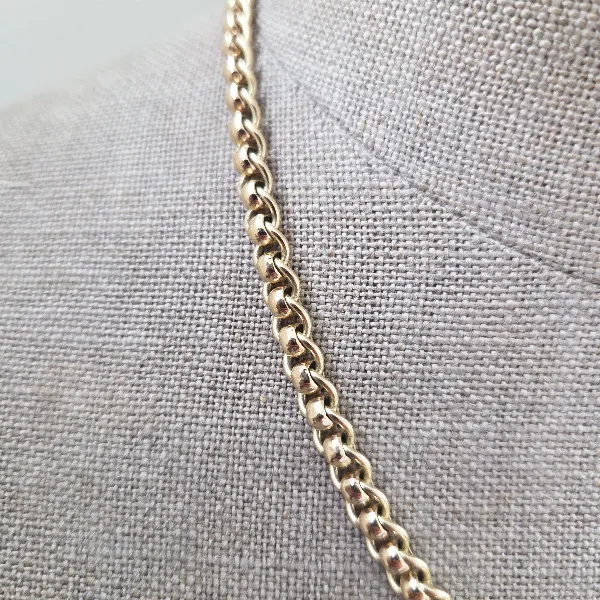 Yellow Gold Rollerball Necklace - 18 Inches- Magnified 
