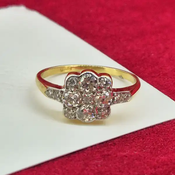 0.85ct Fancy Diamond Ring-0.85cts-diamond-cluster-ring-in-18ct.webp