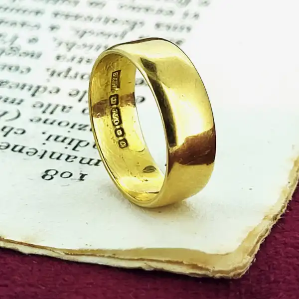 Date 1977! 18ct Ladies Wedding Ring-18ct-6mm-d-shape.webp