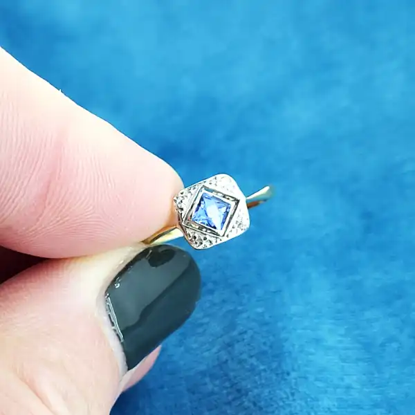 18ct & Platinum Sapphire & Diamond Ring-18ct-and-platinum-sapphire-diamond-dress-ring.webp