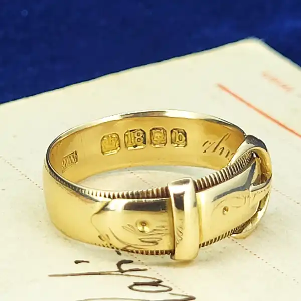 Date 1897! 18ct Buckle Ring-18ct-gold-buckle-ring-1897.webp