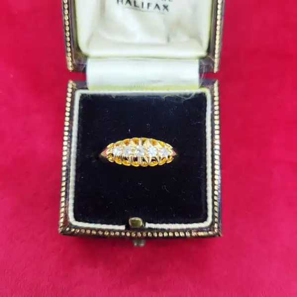 Date 1902! Diamond Boat Ring in 18ct Yellow Gold-18ct-gold-diamond-boat-ring-1902.webp