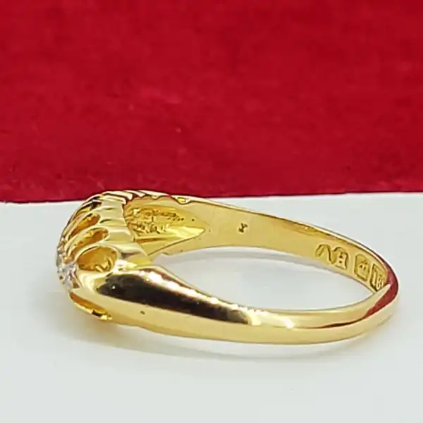 Date 1902! Diamond Boat Ring in 18ct Yellow Gold-18ct-gold-diamond-boat-ring-1902.webp