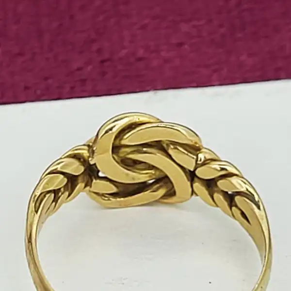 Date 1912! 18ct Yellow Gold Diamond Knot Ring-18ct-gold-diamond-knot-ring-1912.webp