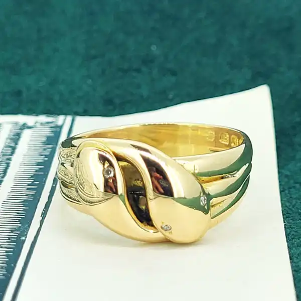 Date 1922-1923! 18ct Gold Snake Ring-18ct-gold-double-headed-snake-ring.webp