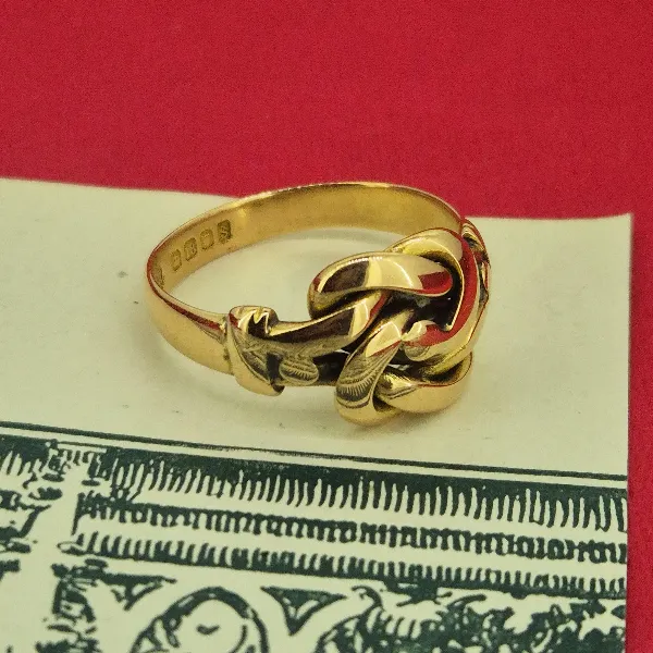 Date 1913! 18ct Gold Gents Ring-18ct-gold-gents-knot-ring-1913.webp