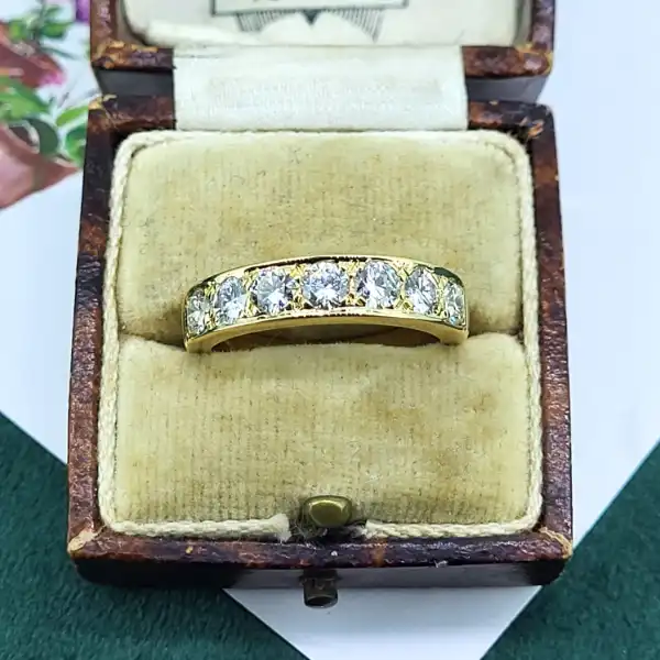 18ct Yellow Gold Half Eternity Ring weighing 1.20cts-18ct-gold-half-eternity-ring-70pts.webp