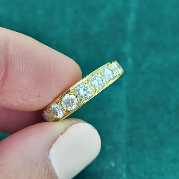 18ct Yellow Gold Half Eternity Ring weighing 1.20cts-18ct-gold-half-eternity-ring-70pts.webp