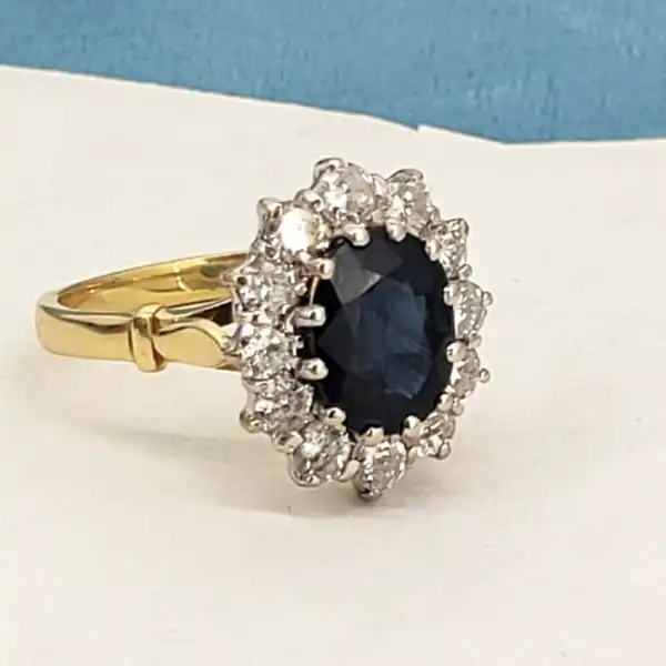 Vintage 3.00ct Sapphire & Diamond Cluster-18ct-gold-sapphire-and-diamond-cluster-ring-4cts.webp