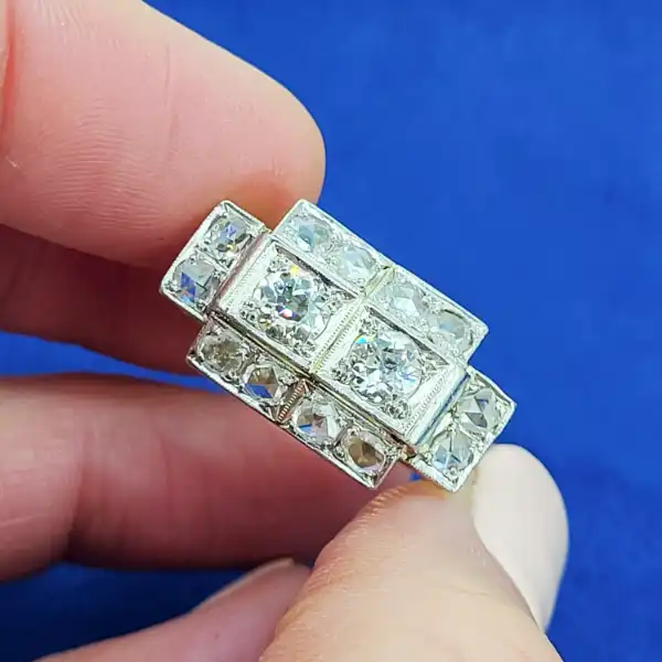 18ct Gold Old European and Rose Cut Diamond Cocktail Ring-18ct-old-european-cut-cocktail-ring.webp