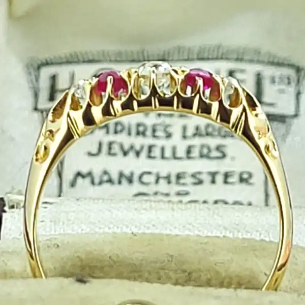 Date 1906! 18ct Antique Ruby & Diamond Boat Ring-18ct-ruby-and-diamond-boat-ring-from-1906.webp