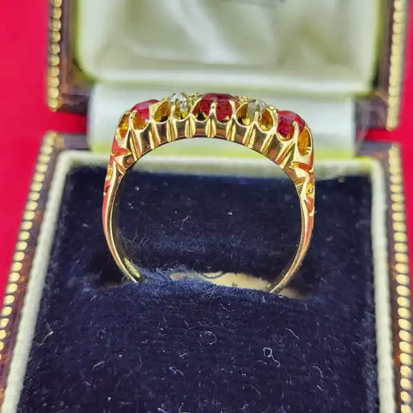 Date 1911! 18ct Gold Ruby & Diamond Boat Ring-18ct-ruby-diamond-boat-ring-1911.webp