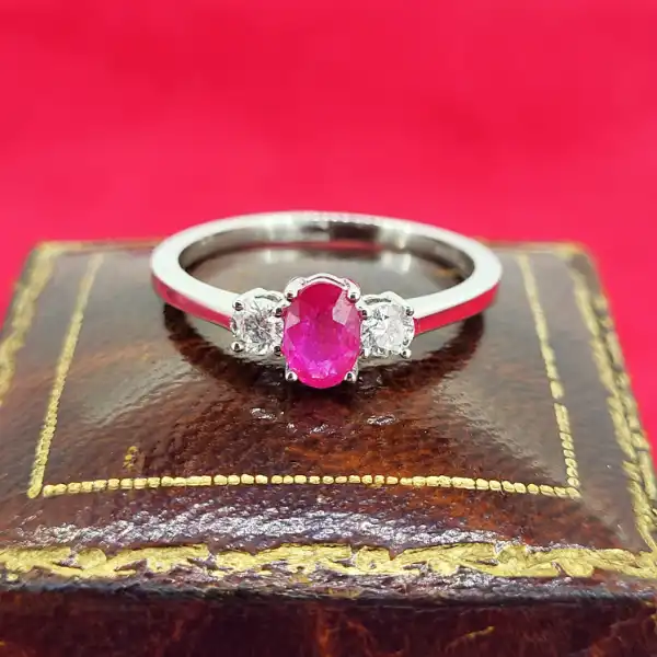 18ct White Gold Ruby & Diamond Three Stone Ring-18ct-white-gold-ruby-dimaond-trilogy-ring.webp