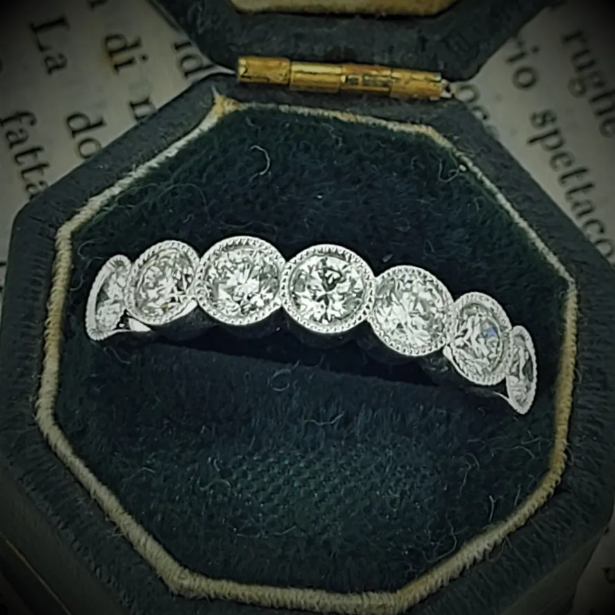 Diamond Rings Ireland  - 18ct White Gold Diamond Half Eternity Ring