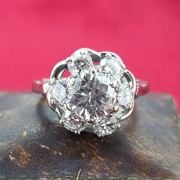 2.45ct+ Fancy Diamond Cluster- Close Up 