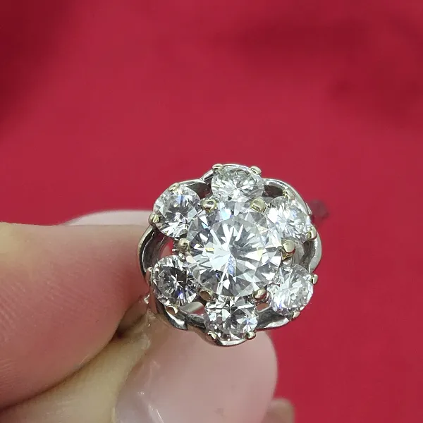2.45ct+ Fancy Diamond Cluster- Reverse Angle 