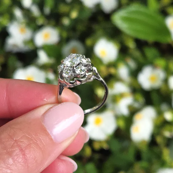 2.45ct+ Fancy Diamond Cluster- Magnified 