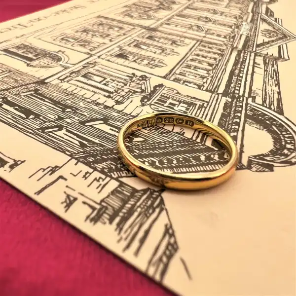 Date 1932! 22ct Ladies Wedding Ring-22ct-wedding-ring-from-1932.webp