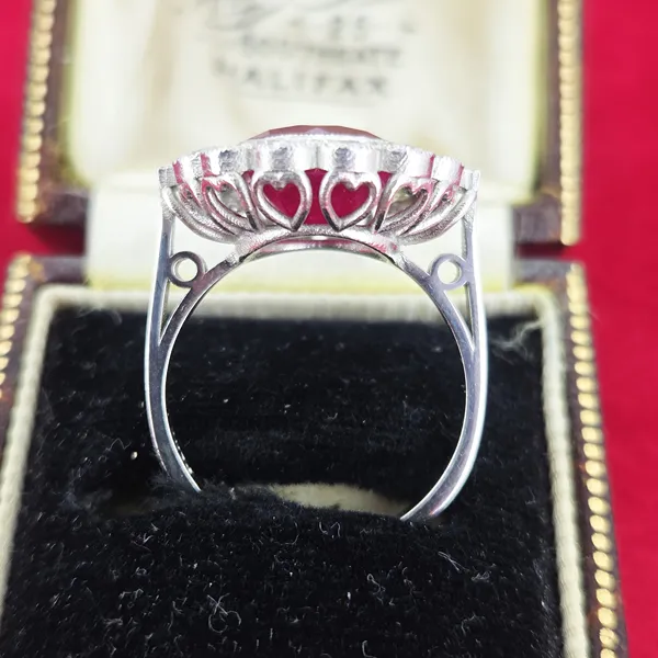 4ct+ Ruby & Diamond Ring in Platinum-Small 