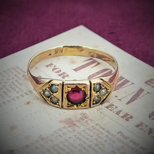Antique Ruby and Pearl Ring-9ct-gold-antique-ruby-and-pearl-ring.webp