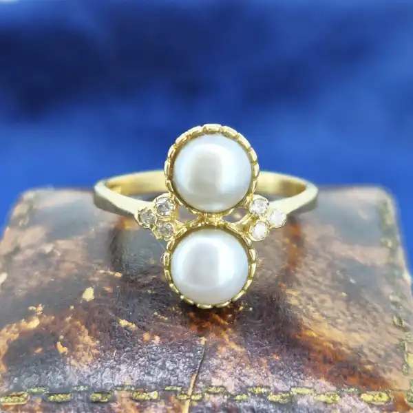 9ct Yellow Gold Cultured Pearl and Diamond Ring-9ct-gold-cultured-pearl-and-diamond-ring.webp