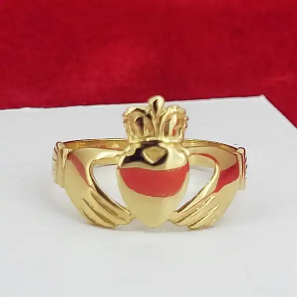 9ct Gold Claddagh Ring - Large-9ct-gold-large-claddagh-ring-size-r.webp