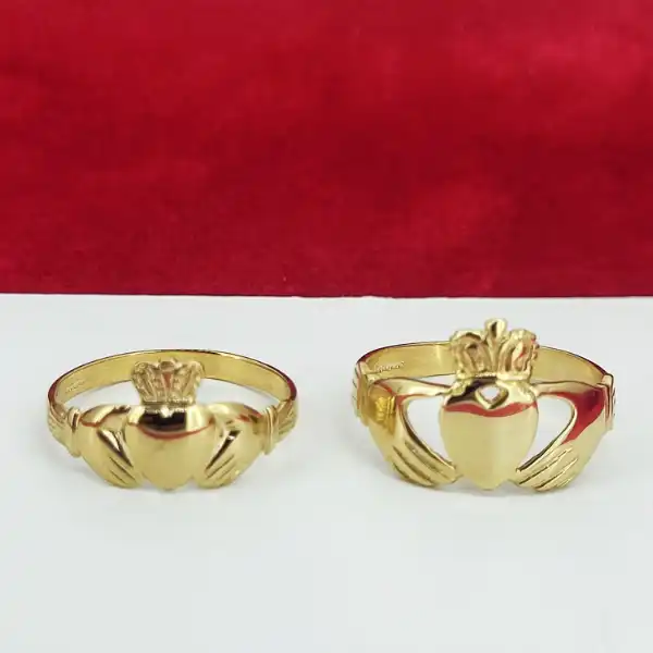 9ct Gold Claddagh Ring - Large-9ct-gold-large-claddagh-ring-size-r.webp