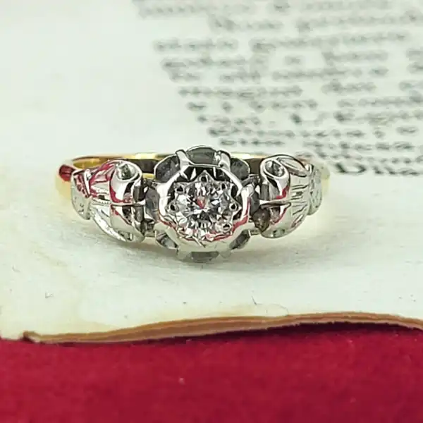 Antique Diamond Solitaire Ring-antique-diamond-solitaire-in-18ct-and-platinum.webp
