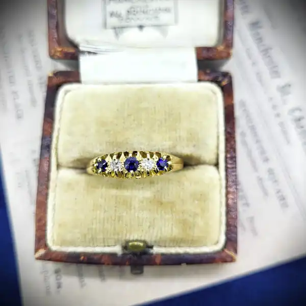 Date 1811! Antique Sapphire & Diamond Ring-antique-sapphire-and-diamond-boat-ring-from-1811.webp