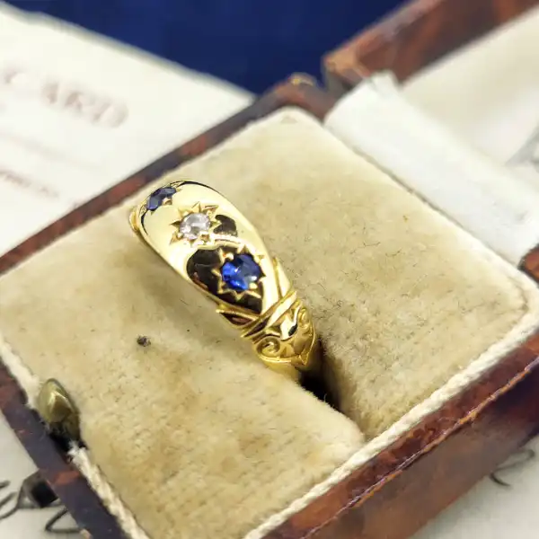 Date 1896-1897! Antique Sapphire & Diamond Ring-antique-sapphire-and-diamond-ring-in-18ct.webp