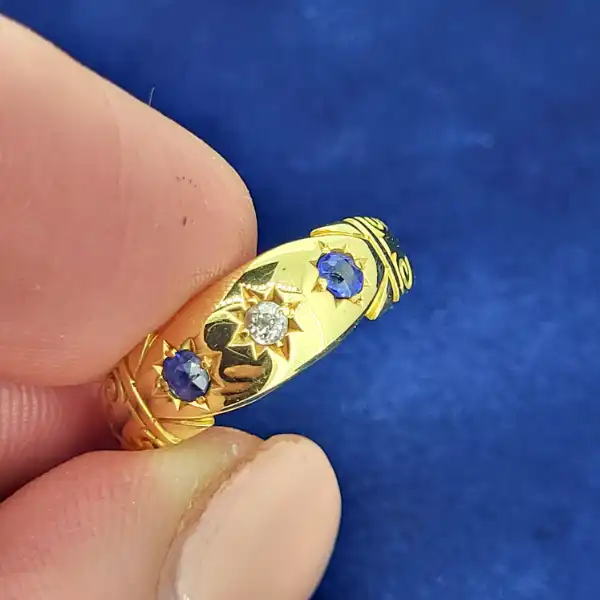 Date 1896-1897! Antique Sapphire & Diamond Ring-antique-sapphire-and-diamond-ring-in-18ct.webp