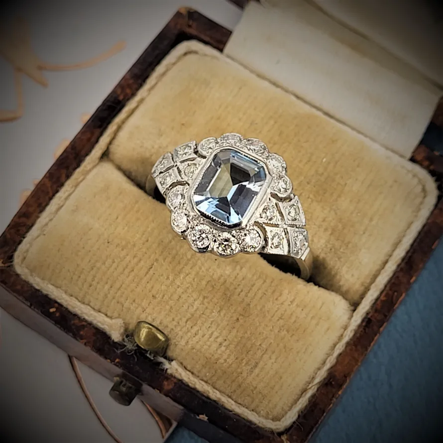 Aquamarine & Diamond Ring-aquamarine-and-diamond-ring-dublin-0.50ct-diamond.webp