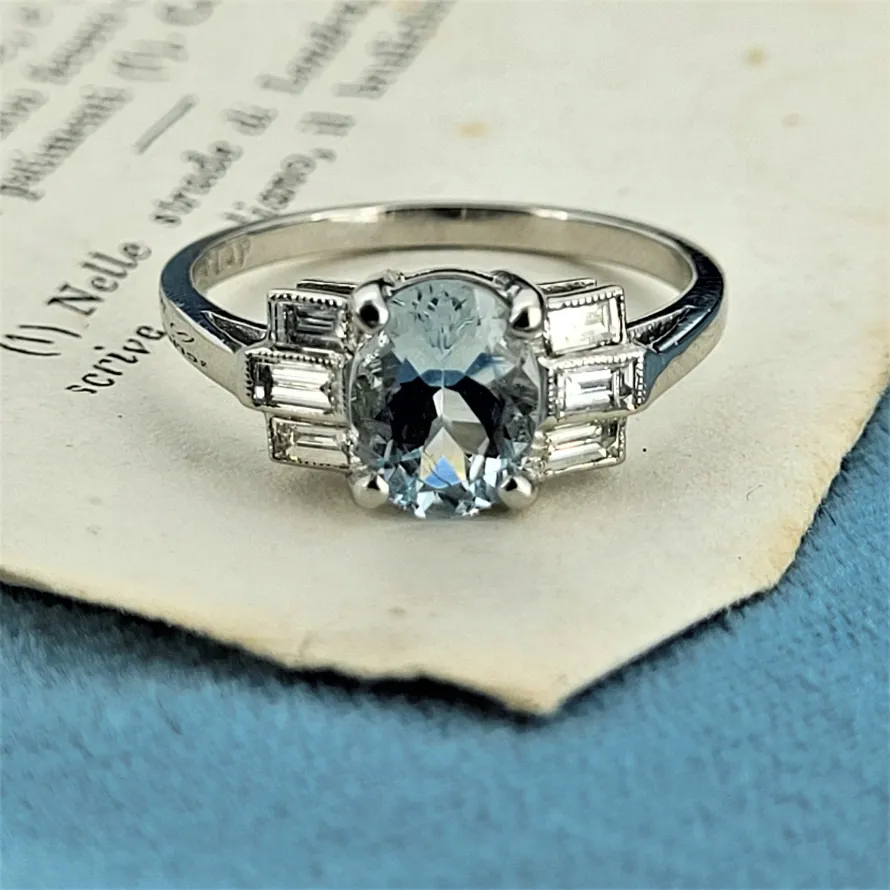 Art Deco Diamond & Aquamarine Ring in Platinum-aquamarine-and-diamond-ring-malahide.webp
