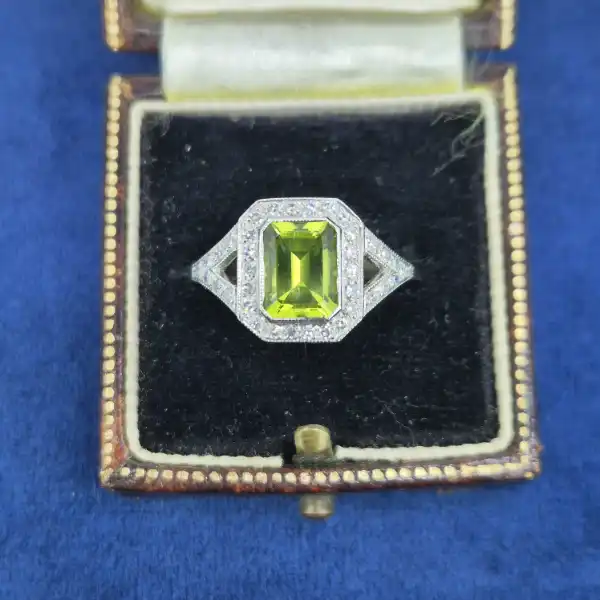 Art Deco Peridot & Diamond Ring in Platinum-art-deco-peridot-diamond-ring-in-platinum.webp