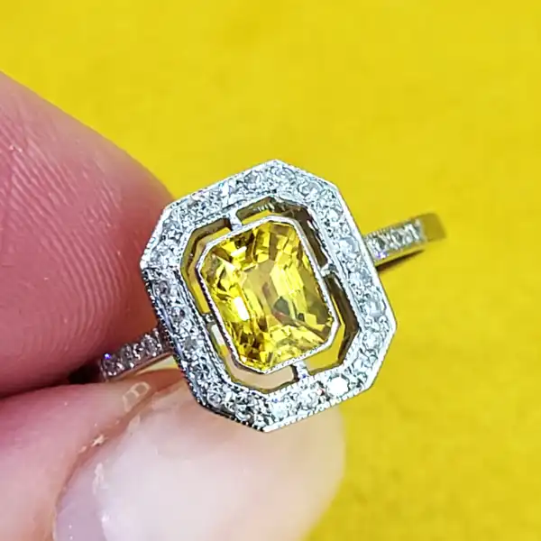 Platinum Art Deco Yellow Sapphire & Diamond Ring-art-deco-yellow-sapphire-ring-in-platinum.webp