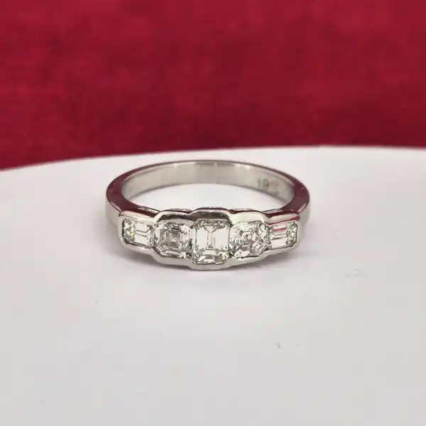 18ct White Gold Fancy Five Stone Diamond Ring-18ct-white-gold-fancy-rubover-five-stone-ring.webp