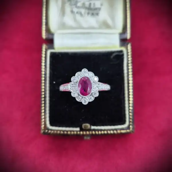  Thumbnail of Ruby and Diamond Ring in 18ct White Gold