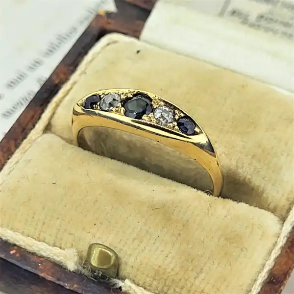 Date 1907! 18ct Sapphire & Diamond Ring-edwardian-sapphire-ring.webp