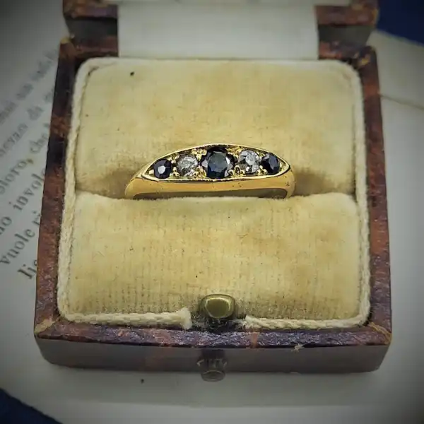 Date 1907! 18ct Sapphire & Diamond Ring-edwardian-sapphire-ring.webp