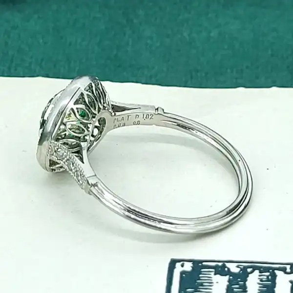 Platinum Emerald and Diamond Art Deco Target Ring -emerald-and-diamond-art-deco-target-ring.webp
