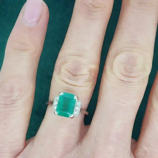 Platinum Emerald and Diamond Ring-emerald-and-diamond-ring-in-platinum.webp