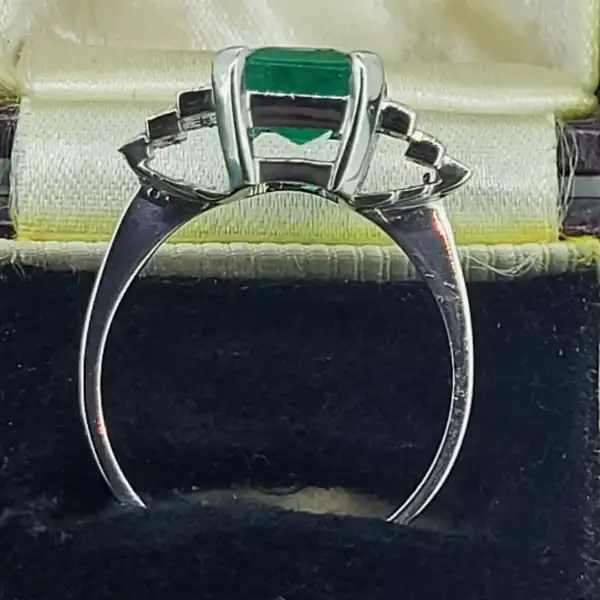 3.05ct Emerald & Diamond Ring in Platinum-emerald-and-dimaond-art-deco-ring-3.35cts.webp