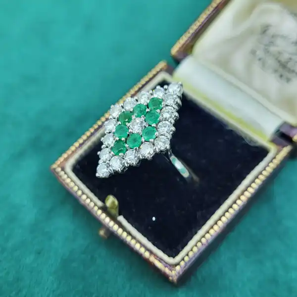 Emerald & Diamond Cocktail Ring-emerald-diamond-shape-cocktail-ring.webp