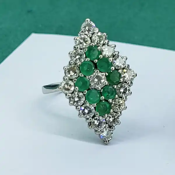 Emerald & Diamond Cocktail Ring-emerald-diamond-shape-cocktail-ring.webp