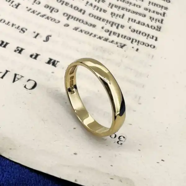 Date 1993! 18ct Simple D-Shape Wedding Ring-ladies-3mm-simpe-d-shape.webp