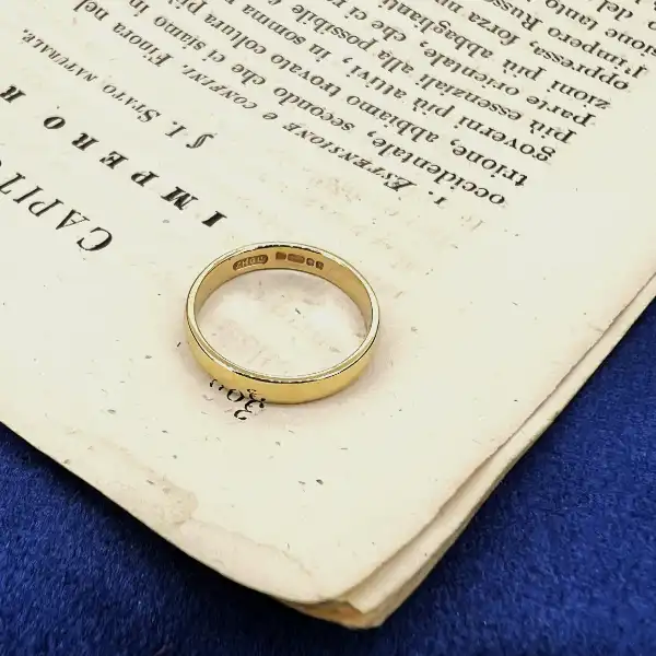Date 1993! 18ct Simple D-Shape Wedding Ring-ladies-3mm-simpe-d-shape.webp