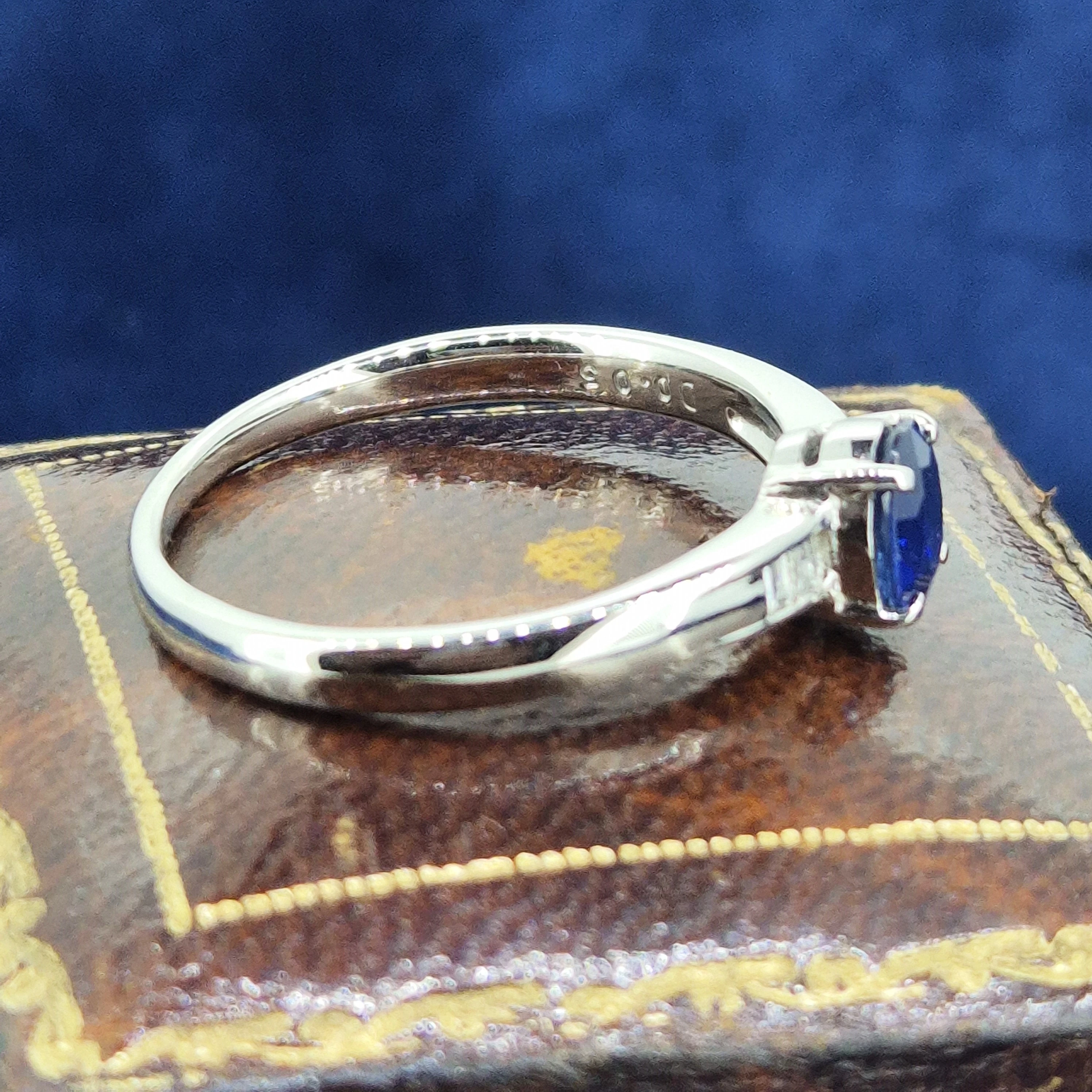 Platinum Sapphire & Diamond Ring-oval-sapphire-baguette-dia-ring-in-platinum.webp