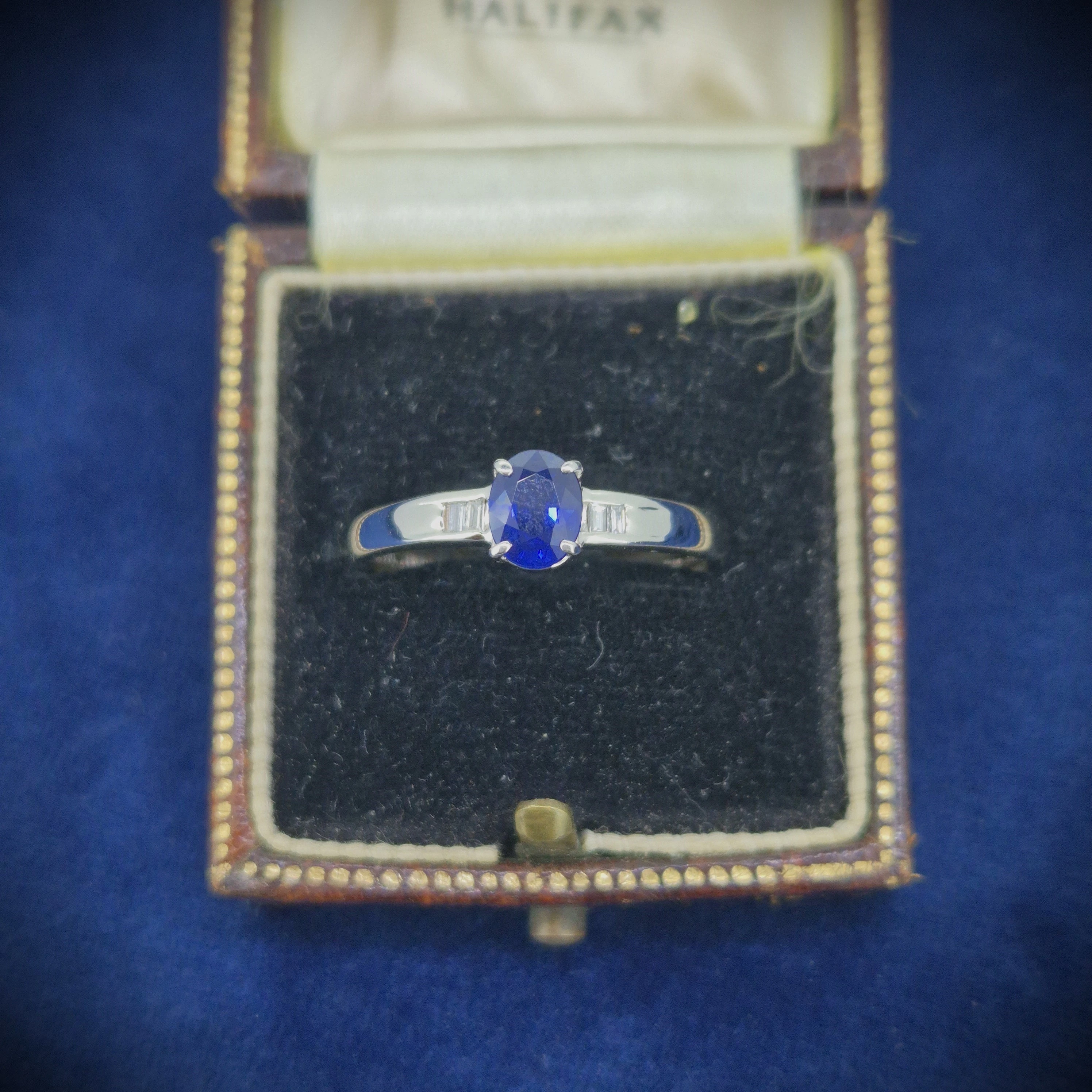  Thumbnail of Platinum Sapphire & Diamond Ring