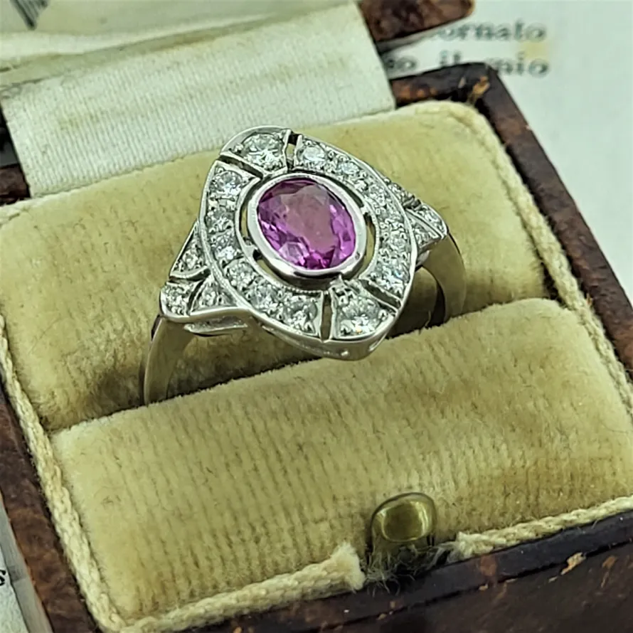 18ct Pink Sapphire & Diamond Art Deco Ring-pink-sapphire-and-diamond-ring.webp