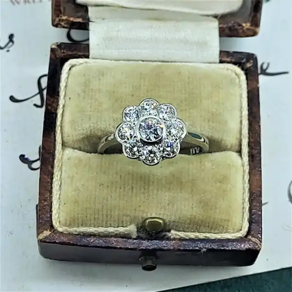 Platinum Diamond Daisy Cluster Ring weighing 1.15cts-plat-dia-daisy-cluster-ring.webp